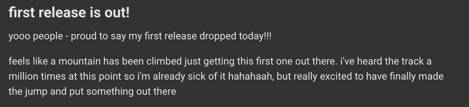 Student message